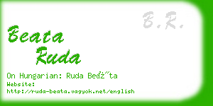 beata ruda business card